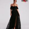 nyra-formal-flocked-velvet-a-line-dress-Helgem